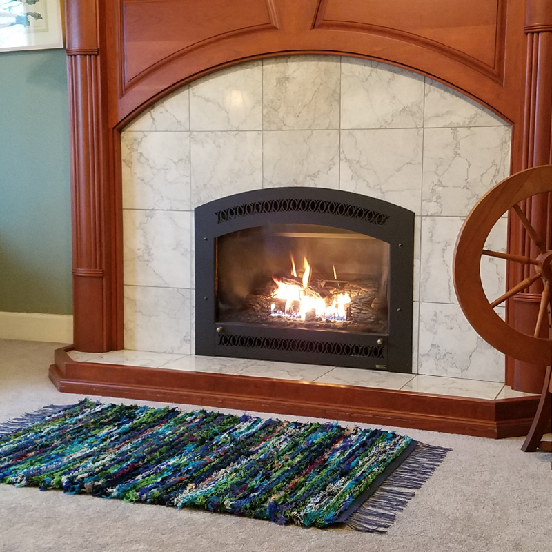 “This rug’s colors harmonize beautifully with our large cherry mantle. And on cold days, there’s nothing better than to bury my toes in its warm, soft fabric.” -Erin T.